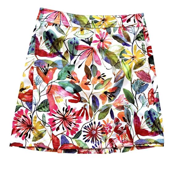 RipSkirt Hawaii Wrap Mini Skirt Small Length 2 Wildflower Watercolor Travel Beac - Picture 7 of 8